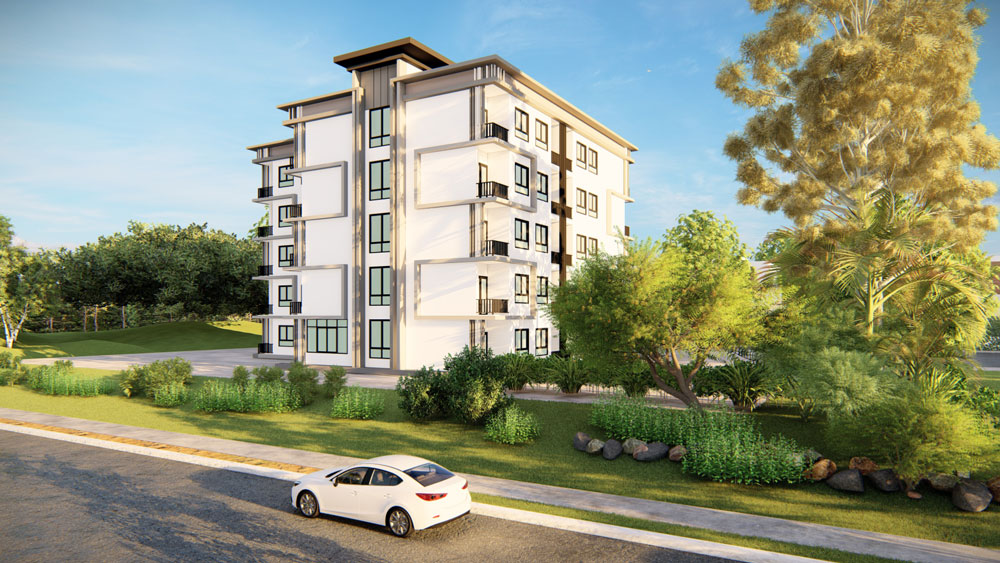 งานอาคาร 5 ชั้น ฉลองกรุง 37 เขตลาดกระบัง ระหว่างก่อสร้าง