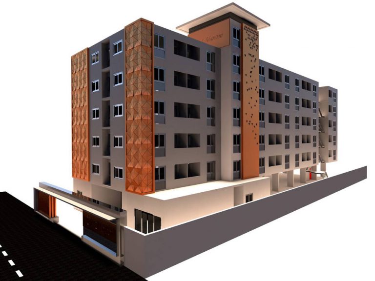 งานโรงแรม 6 ชั้น 80 ห้อง อ.ปลวกแดง ระยอง